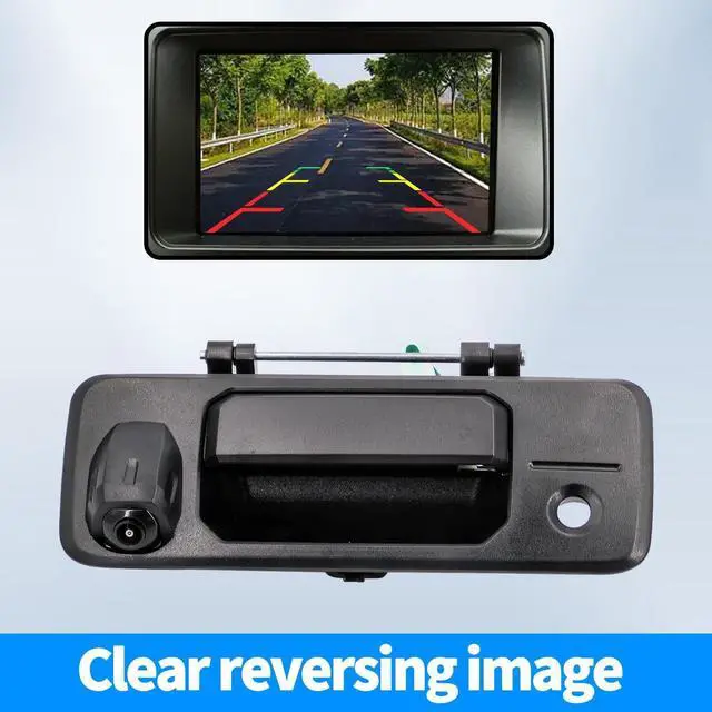 Alt view image 3 of 5 - wzruiqipei Tailgate Handle with Rear Backup Camera Kit Compatible with 2014-2020 Toyota Tundra 2016-2020 Toyota Tacoma Tailgate Latch Door Handle Rear View Back Up Camera