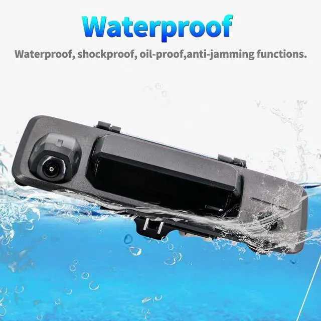 Alt view image 4 of 5 - wzruiqipei Tailgate Handle with Rear Backup Camera Kit Compatible with 2014-2020 Toyota Tundra 2016-2020 Toyota Tacoma Tailgate Latch Door Handle Rear View Back Up Camera