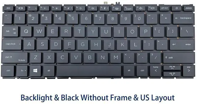 Alt view image 2 of 5 - BestParts Backlit Laptop Keyboard Replacement for HP EliteBook 730 G7 730 G8 735 G7 735 G8 830 G7 830 G8 835 G7 835 G8 US Layout Black Without Frame