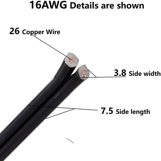 Alt view image 2 of 5 - ExtensionPro 16/2 Low Voltage Landscape Lighting Wire, 16 Gauge 2 Conductor, Outdoor Waterproof, Direct Buried, Pure Copper Core for Landscape, Pathway & LED Lighting,100 FeetUL Listed