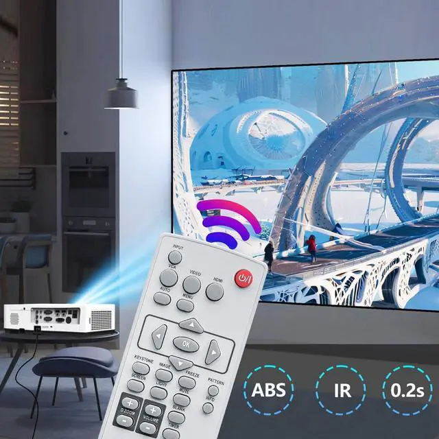 Alt view image 4 of 5 - KhotIlong Replacement Remote for Projector,Compatible with InFocus IN1004,IN1014,IN1024,IN1034,IN1044,IN1026,IN1036,IN1046,IN1029,IN1039,IN1049,IN1059 Projector.2Packs