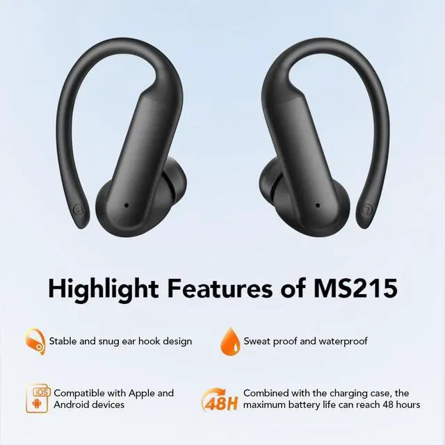 Alt view image 2 of 5 - ERAZERL MS215 Sports Headphones, Real Time Language Translator Earbuds, Bluetooth 6.0 Audifonos Traductores Ingles Espanol, Support 134 Languages with Translate Ear Buds for Travel Learning