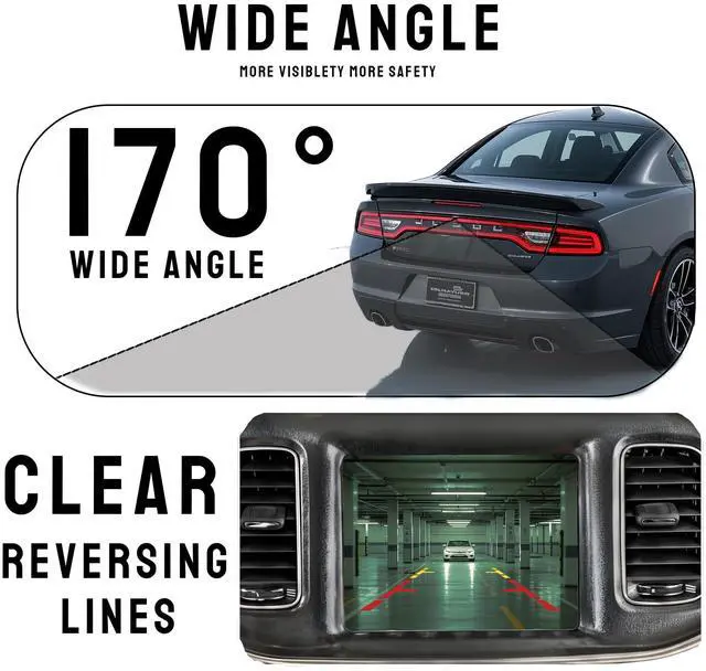 Alt view image 5 of 5 - Anpher Rear View Backup Reverse Camera Fit for Dodge Charger Chrysler 300 2011 2012 2013 2014 Parking Back Up Assist Camera Replace# 56054058AD,56054058AE,56054058AF,56054058AG