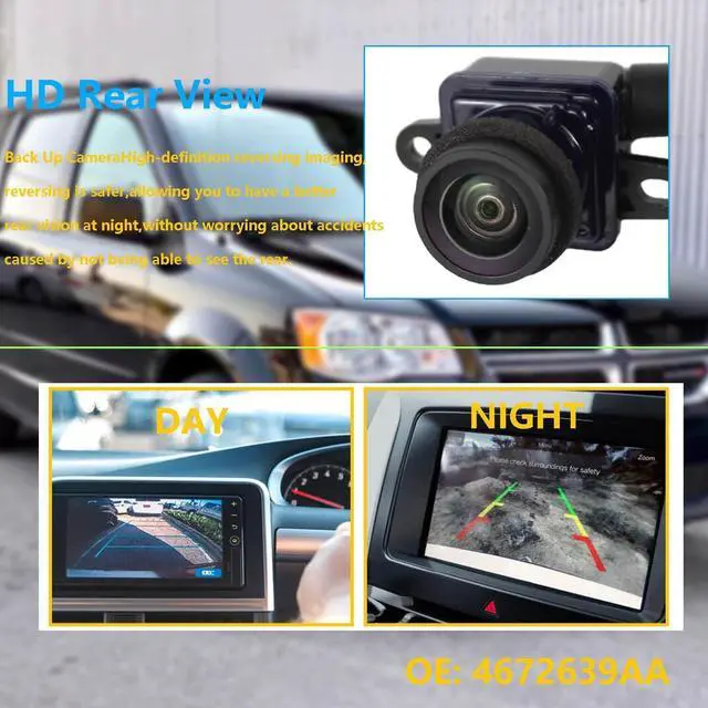 Alt view image 3 of 5 - Rear View Back Up Camera Multiangle Views,Compatible with Chrysler Town & Country 2011-2016 Dodge Grand Caravan 2011-2020 Reversing Camera Replaces 4672639AA