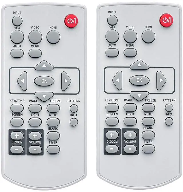 Main image of KhotIlong Replacement Remote for Projector,Compatible with InFocus IN1004,IN1014,IN1024,IN1034,IN1044,IN1026,IN1036,IN1046,IN1029,IN1039,IN1049,IN1059 Projector.2Packs
