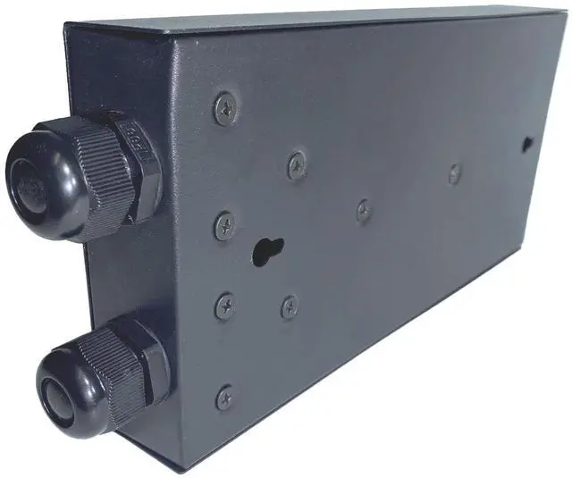 Alt view image 4 of 5 - Fiber Optic Wall Mount Box with LC Couplers for Single Mode & Multimode Fiber Optic Cable. ^^ Fiber Box Enclosure for MPOEs, Network Rooms, and IDF Rooms. (LC 12 Strand OM3)