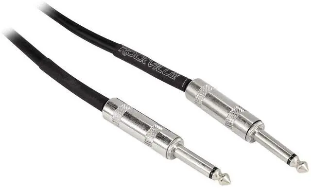 Main image of Rockville RCTT1250 50ft 12 AWG 1/4" TS to 1/4" TS Pro Speaker Cable, 100% Copper, Durable PVC Jacket, High-Current Speaker-Level Connections