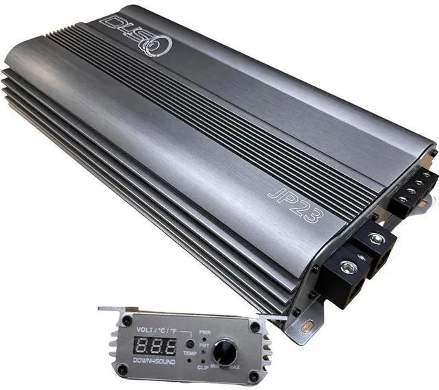 Main image of DOWN4SOUND JP23 V2 Gray ^^ Monoblock Amplifier - 2800W RMS, 1-Ohm Stable, Linkable for Car Audio Systems, High-Performance Bass Amplifier for 2800W Subwoofer Setup