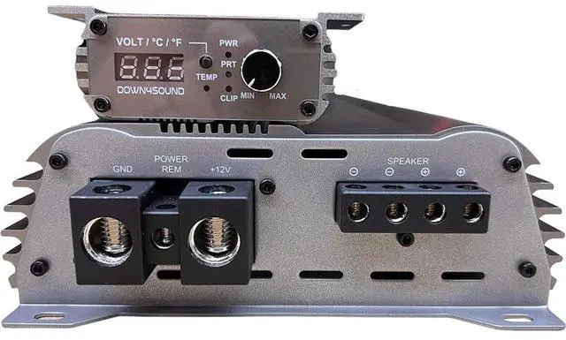 Alt view image 4 of 4 - DOWN4SOUND JP23 V2 Gray ^^ Monoblock Amplifier - 2800W RMS, 1-Ohm Stable, Linkable for Car Audio Systems, High-Performance Bass Amplifier for 2800W Subwoofer Setup