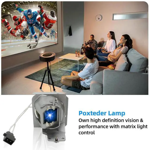 Alt view image 4 of 5 - Poxtedsr BL-FP240E/SP.78V01GC01 Replacement Projector Lamp Compatible with OPTOMA 51ALVe, UHD30, UHD3000a, UHD300X, UHD3200A, UHD350X, UHD370X, UHD380X, UHD40, UHD400X, UHD420X, UHD50, UHD50X