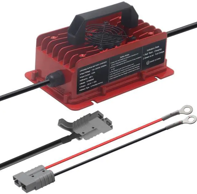 Main image of 29.2V 20A LiFePO4 Battery Charger for 24V Lithium Iron Phosphate Battery, Fast Charging, High Charging Efficiency for Trailer RV SUV Boat Truck RVs, Off-Grid, Homes, and Solar Systems Waterproof IP65