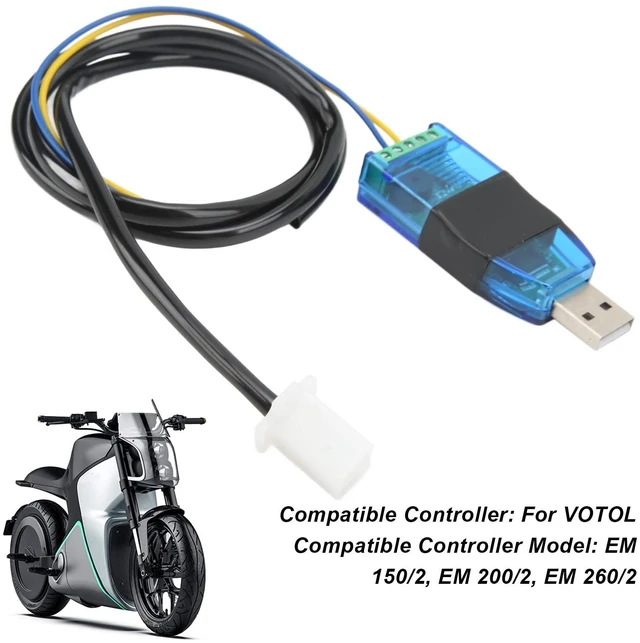 Alt view image 2 of 5 - Programmable USB Cable for VOTOL Controller EM150 EM300 Electric Controller Programming Cable VOTOL USB Cable EM Series Data Cable for Electric Bike Controller Programming