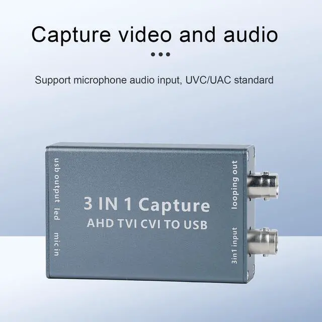 Alt view image 5 of 5 - ATCCPYDM 3 in 1 Video Capture Card, AHD/TVI/CVI to USB 2.0 HD 1080P Capture,Compatible with OBS,POTPLAYER,AMCAP,VLC for Streaming Video Recording for Windows,Mac,Camera