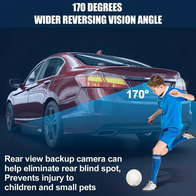 Alt view image 2 of 5 - B.ZSSY Back Up Rear View Camera Compatible with 2014 2015 Honda Accord Sedan EX LX Sport Hybrid 4 Door Rear Camera Parking Assist Cam Replace for 39530-T2A-A71 39530T2AA71 6 PIN