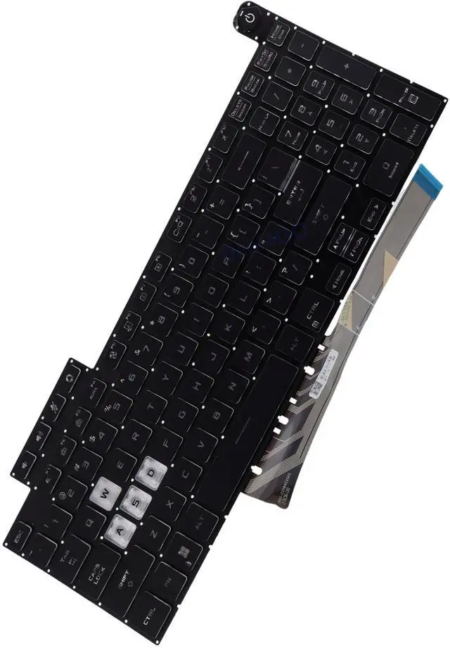 Main image of Deal4GO RGB Colorful Backlit Keyboard Replacement for ASUS FX507 FA507 FX707 FA707 TUF507 TUF707 FX507ZC-ES53 - Black