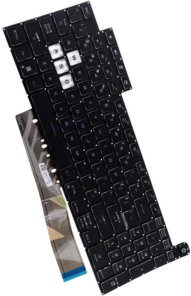Alt view image 3 of 5 - Deal4GO RGB Colorful Backlit Keyboard Replacement for ASUS FX507 FA507 FX707 FA707 TUF507 TUF707 FX507ZC-ES53 - Black