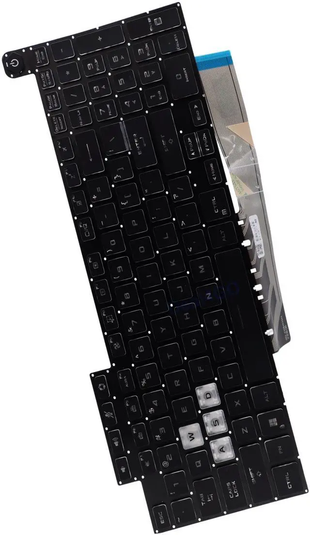 Alt view image 5 of 5 - Deal4GO RGB Colorful Backlit Keyboard Replacement for ASUS FX507 FA507 FX707 FA707 TUF507 TUF707 FX507ZC-ES53 - Black