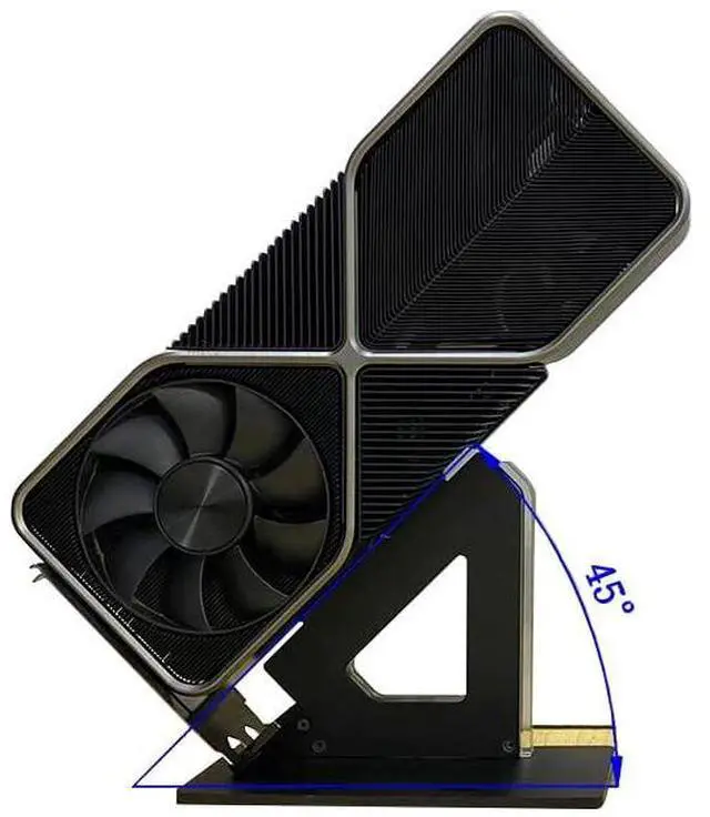 Alt view image 2 of 5 - YXHGeeek Shelf Trophy Display Stand Holder for Standard PCIE Graphics Cards GPU (Black)