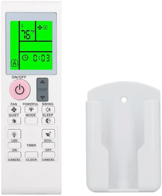 Alt view image 3 of 5 - Replacement Remote Control for DAIKIN Air Conditioner FTXB09BXVJU, FTXB12BXVJU, FTXB18BXVJU, FTXB24BXVJU, FTXF09AXVJU, FTXF12AXVJU, FTXF18AXVJU, FTXF24AXVJU, with Backlit, Wall Mounting Bracket