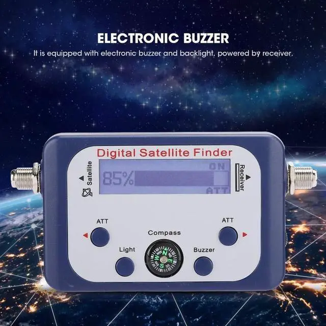 Alt view image 3 of 5 - 950 to 2150MHz Electronix Express EX Digital Satellite Finder Meter for, Plug and Play, Backlight, Electronic Buzzer,