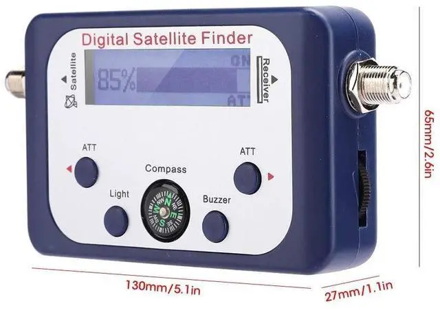 Alt view image 5 of 5 - 950 to 2150MHz Electronix Express EX Digital Satellite Finder Meter for, Plug and Play, Backlight, Electronic Buzzer,