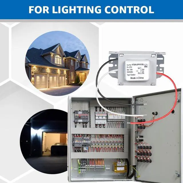 Alt view image 3 of 5 - GUSUUI 277V to 120V Magnetic Step Down Voltage Transformer, 25VA Max Load Compact Enclosed Transformer for Lighting Controls, sensors, HVAC Systems Industrial Installations - 3P10133