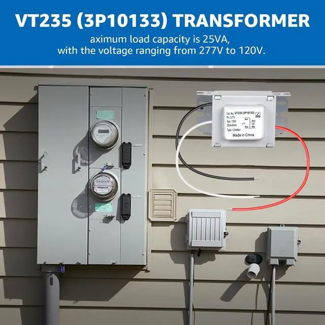 Alt view image 4 of 5 - GUSUUI 277V to 120V Magnetic Step Down Voltage Transformer, 25VA Max Load Compact Enclosed Transformer for Lighting Controls, sensors, HVAC Systems Industrial Installations - 3P10133