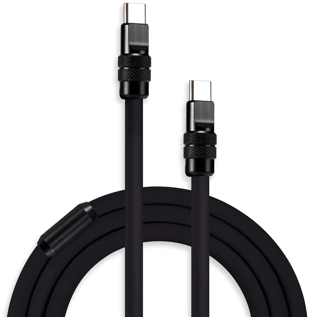 Main image of chubbycable 240W USB C to C Charging Cable, Matte Buckle Black, 19.6FT