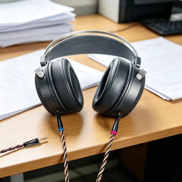 Alt view image 5 of 5 - FAAEAL Monitor Headphone Cable,8N OFC German Copper AUX Cord Compatible with Hifiman HE400SE HE-350 MEZE 105 AER 109 Pro Sony MDR Z1R Headset for Musicians Audiophiles 3.5mm