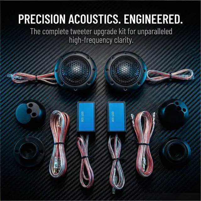 Alt view image 3 of 5 - Car Tweeters, DDT-S30 Car Audio Stereo Speaker, Aluminum Frame and Diaphragm Tweeter 4 ohm 320 Watts Sound Stereo Speakers for All Vehicles