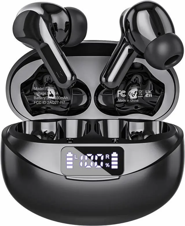 Main image of Fhumsh Ear Buds with ENC Noise Canceling Headset, IPX7 Waterproof Earphones (beiyon) DK-Black