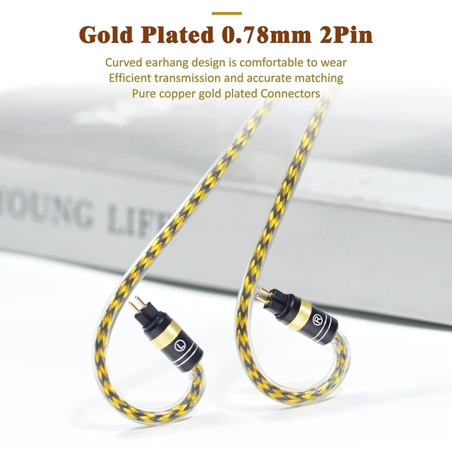 Alt view image 2 of 5 - GUCraftsman 0.78mm 2-Pin 6N Silver-Plated OFC with Shielding Layer IEM Cable, Earphone Cable for MOONDROP Blessing 3 Dusk Variations KADENZ 64 Audio Solo U18t Tia Vision Ears VE2 VE3.2 (4.4mm Plug)
