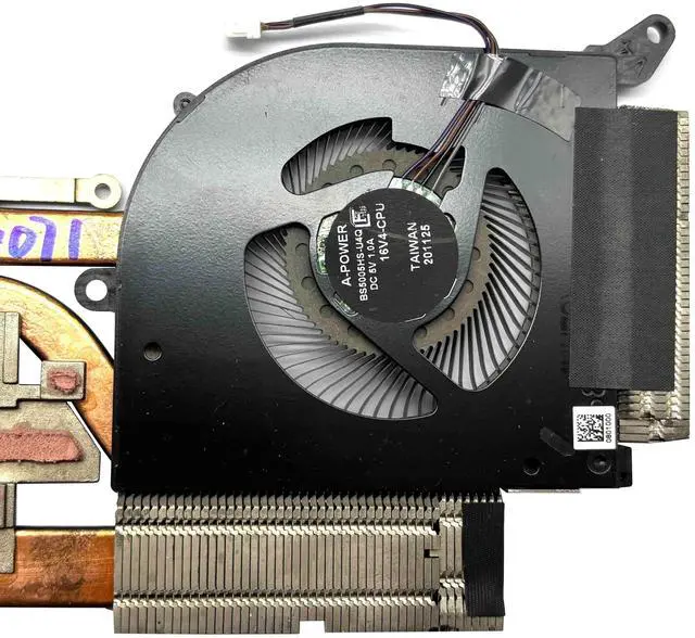 Alt view image 3 of 5 - CPU+GPU Cooling Fan with Heatsink Replacement for MSI GS66 Stealth (11th Gen Processor) 11UH 11UE 11UG, for Creator 15 (11th Gen Processor) A11UH A11UE, P/N: MS-16V4, BS5005HS-U4Q BS5005HS-U3J