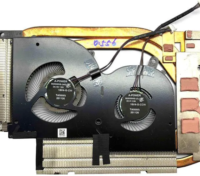 Alt view image 4 of 5 - CPU+GPU Cooling Fan with Heatsink Replacement for MSI GS66 Stealth (11th Gen Processor) 11UH 11UE 11UG, for Creator 15 (11th Gen Processor) A11UH A11UE, P/N: MS-16V4, BS5005HS-U4Q BS5005HS-U3J