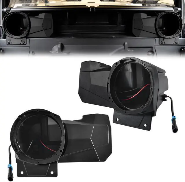 Main image of KEWISAUTO Rear Seat Sport Speaker Enclosures Pods Mounts Holders Brackets Support 6.5" Speakers for Polaris RZR XP 1000/XP 4 1000 2024+ Accessories (2PCS)