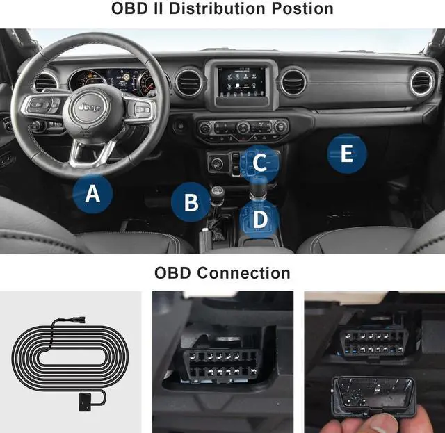 Alt view image 2 of 2 - mangoal OBD Cable Dash Cams, Upgrade Parking Monitoring, Hardwire Wire Kit Accessories
