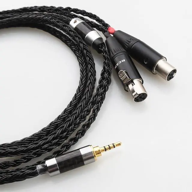 Alt view image 2 of 5 - Tirstrup HiFi 7n OCC Silver Plated Headphone Replacement Audio Upgrade Cable for Audeze LCD-2, LCD-3, LCD-4, LCD-X, LCD-XC, MM-500 (B16LCD2.5)