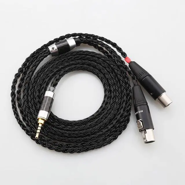 Alt view image 3 of 5 - Tirstrup HiFi 7n OCC Silver Plated Headphone Replacement Audio Upgrade Cable for Audeze LCD-2, LCD-3, LCD-4, LCD-X, LCD-XC, MM-500 (B16LCD2.5)
