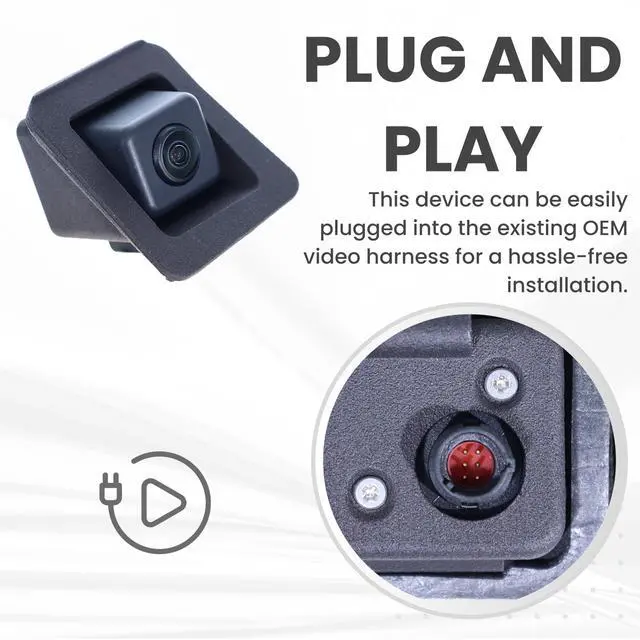 Alt view image 4 of 5 - Backup Camera Replaces for 2010 2011 2012 Mercedes-Benz GLK-Class OE Part # 2048206497 2048205697
