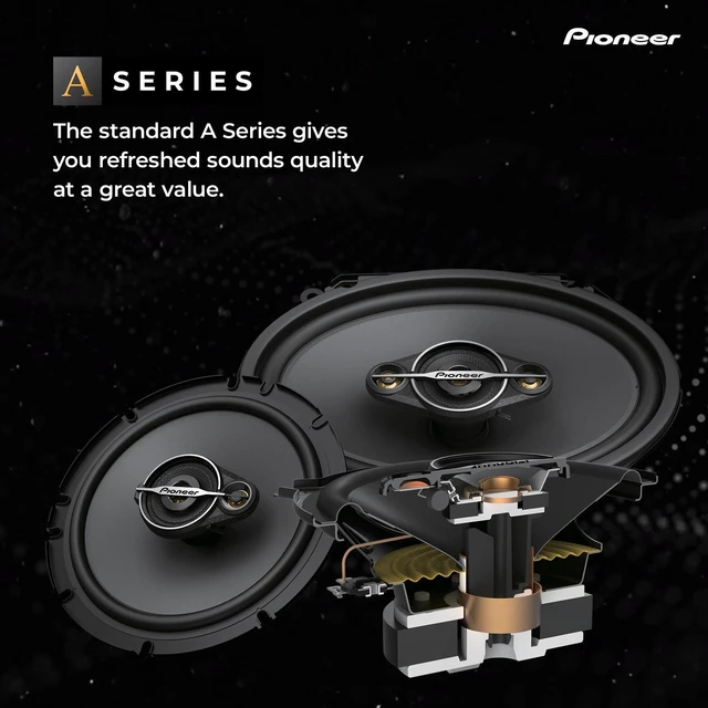 Alt view image 2 of 5 - Pioneer A-Series Standard TS-A6881F 6 x 8 4-Way Speakers (Pair) 350W Max, Balanced Sound + Smooth Treble, Enhanced Bass, Great Stock Replacement