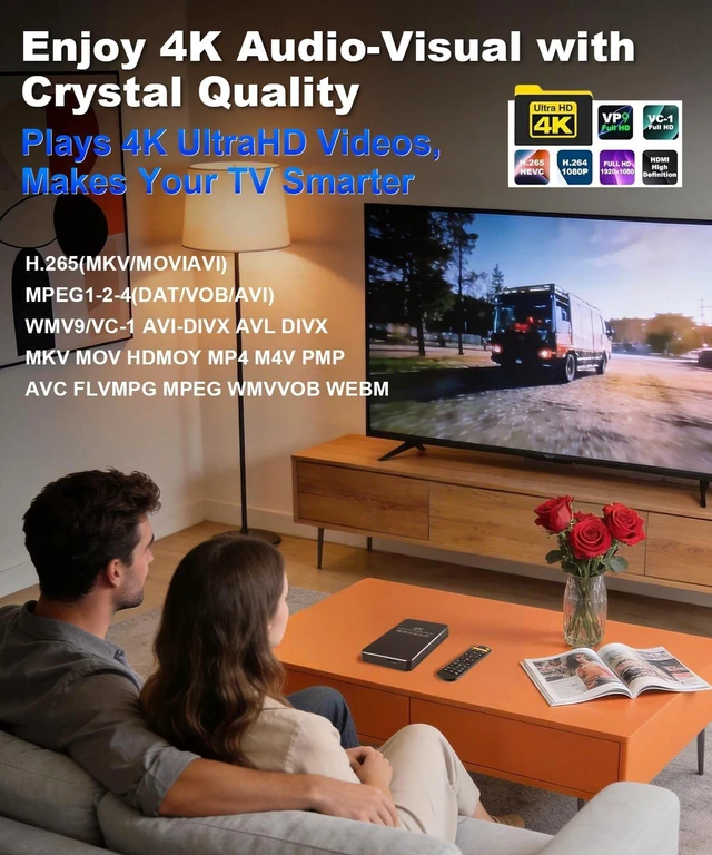 Alt view image 3 of 5 - ACEMAX 4K@60Hz Offline Media Player with 2.5-Inch SATA HDD/SSD Enclosure, H.265 10bit/HEVC Digital Signage Player with Auto Play, Loop and Resume, USB, MicroSD, HDMI and AV Output