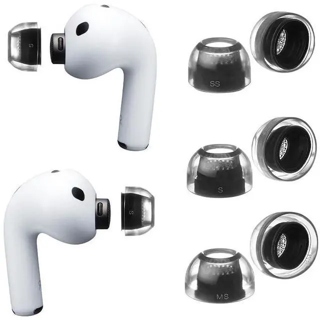 Main image of Crystal for AirPods Pro 3 Ear Tips Replacement, AirPods Pro Ear Tips with Secure Fit, Anti-Slip Grip, Noise Isolation, Premium Silicone, AirPod Pro 3 Accessories (3-Pair, SS-S-MS)