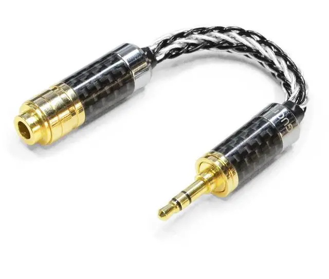 Main image of GUCraftsman 3.5mm Stereo Male to 4.4mm Balanced Female Headphone Adapter Cable 7N Single Crystal Copper/Silver Headphone Jack Convert Cable