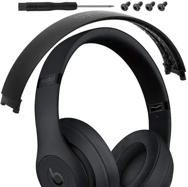 Main image of Studio 3 Headband Replacement Parts Accessories Studio3 Arch Head Band Cover Pad Repair Kit Compatible with Beats Studio 3 Wireless Top Headband. (Black)