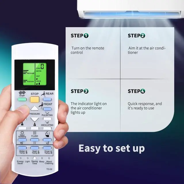 Alt view image 3 of 5 - Snrigw Replacement Remote for TOTO Washlet Bidet SW3054AT40 TCF4911E SW3084#01,SW3084#12,SW3083#01,SW3083,SW3046#01,SW3046,S500E,S550E,SW3056#01 SW3054AT40 SW3054 & Multiple TCF Series Models