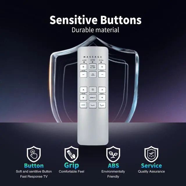 Alt view image 4 of 5 - Snrigw Replacement Remote Control for OKIN RF258c Serta Motion Perfect II III & Ergomotion Adjustable Bed Base V400 V330 E6 76398 79016 Models