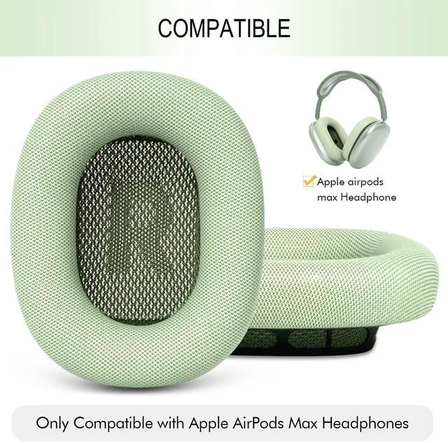 Alt view image 2 of 5 - GEVO Upgraded Ear Cushions Replacement Earpads for AirPods Max 1 & 2 Headphones, Protein Leather Ear Pads Ear Covers Cups with Memory Foam and Magnet for AirPods Max 1 & 2 (Green)