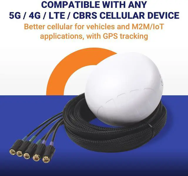 Alt view image 4 of 5 - Poynting Puck-5 5-in-1 Transportation & M2M/IOT Antenna ^^ 5G ^^ 4G LTE ^^ 2X2 MIMO ^^ 2X2 MIMO WiFi ^^ GPS/GLONASS ^^ 617-4200 MHz ^^ White