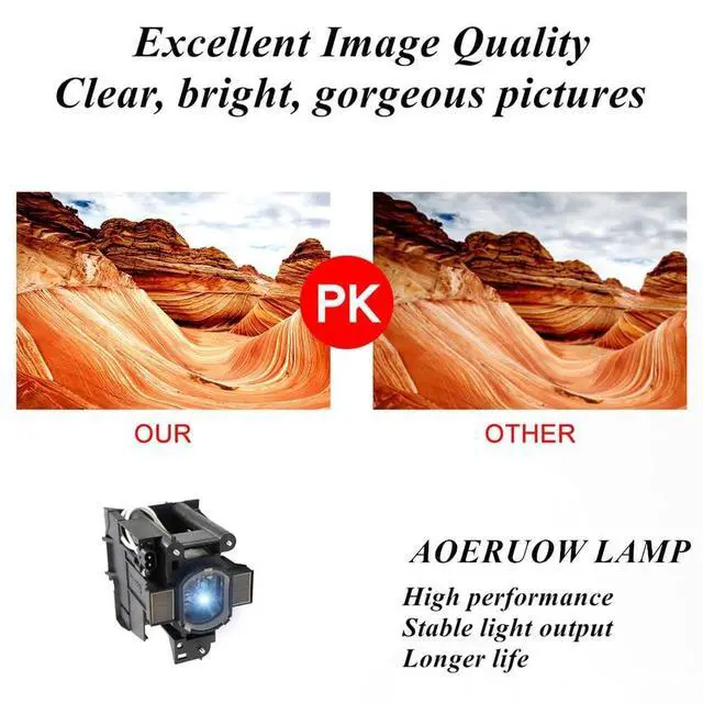 Alt view image 4 of 5 - AOERUOW DT01471 Replacement Lamp Bulb with Housing for HITACHI CP-WU8460,CP-WU8461,CP-WX8265,CP-X8170,HCP-D767U for MAXELL MC-X8170,MC-WX8265,MC-WU8461 Projectors