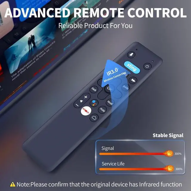 Alt view image 5 of 5 - FQOUG Replacement Remote Control for Sling AirTV Mini Streaming Device, with Voice Search